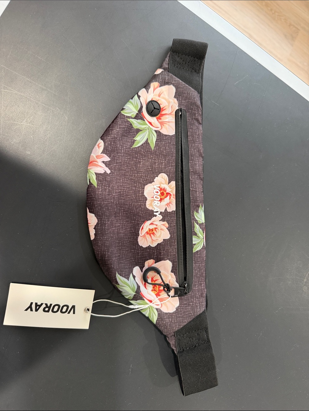 Vooray Floral Black Belt Bag